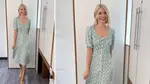 Holly Willoughby is wearing a green dress from La Redoute