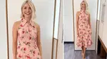 Holly Willoughby is wearing a pink dress from LK Bennett