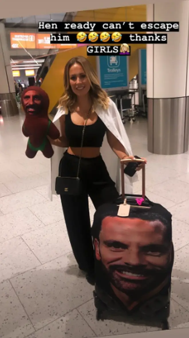 Kate was given a suitcase with her fiancée's face on it