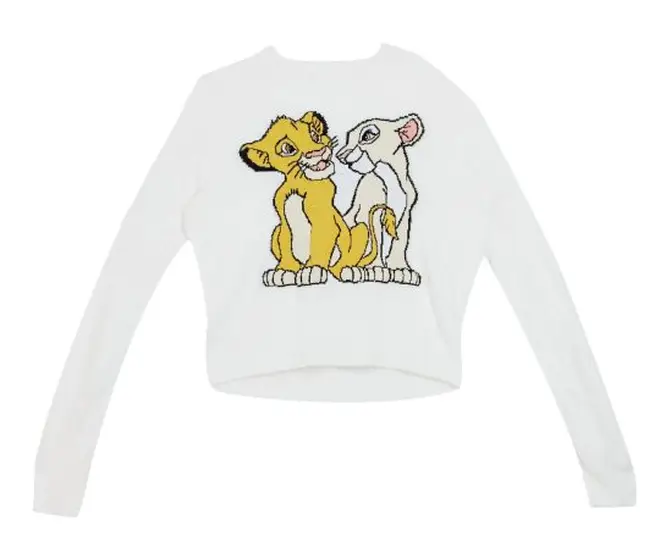 Disney The Lion King x ASOS DESIGN knitted jumper with Simba and Nala – £40