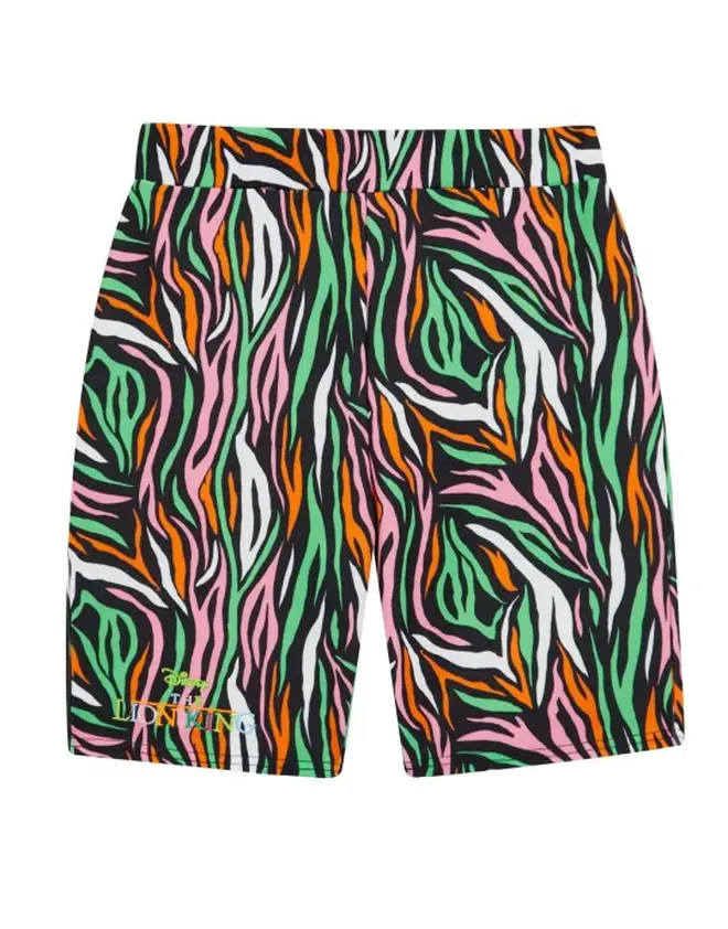 Disney The Lion King x ASOS DESIGN legging shorts co-ord in zebra print with logo embroidery – £22