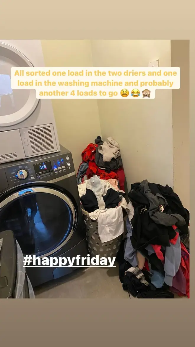 Sue Radford has six loads of washing a day