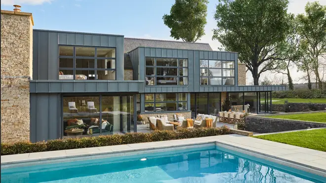 The family's new house is a £3.5million four-bedroom property complete with a 10m heated swimming pool