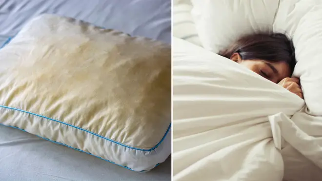 A cleaning expert has revealed how to get your pillows white again