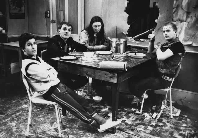 Adrian (far right) played Vyvyan The Young Ones