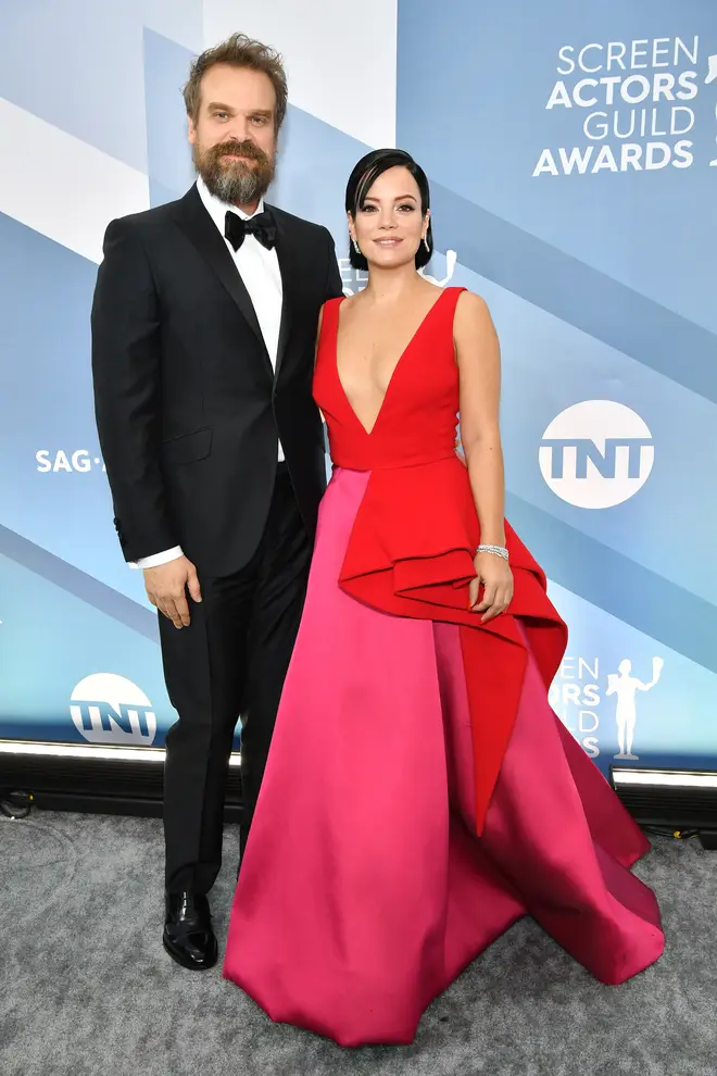 Lily Allen and husband David Harbour attend the 26th Annual Screen Actors Guild Awards, 2020
