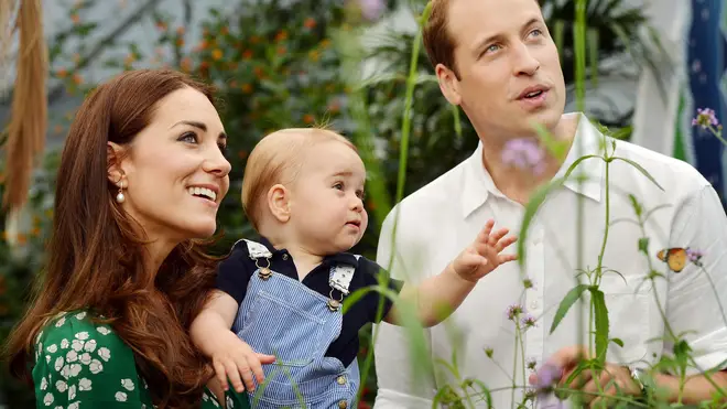 Prince George pictured with parents Prince William and Kate Middleton at the Natural History Museum, 2014