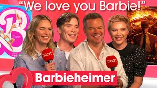 Cillian Murphy, Florence Pugh, Emily Blunt and Matt Damon tell Dev Griffin what they really think of Barbieheimer