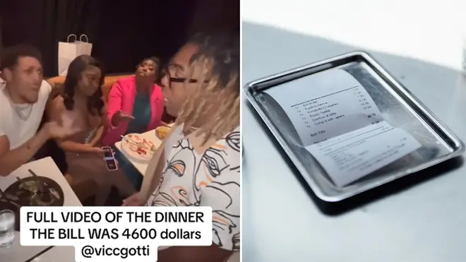A woman's birthday party descends into chaos after one friend refuses to split £3,500 dinner bill