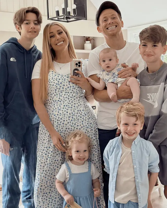 Stacey Solomon and Joe Swash with their children; Zachary, Leighton, Rex, Rose and Belle