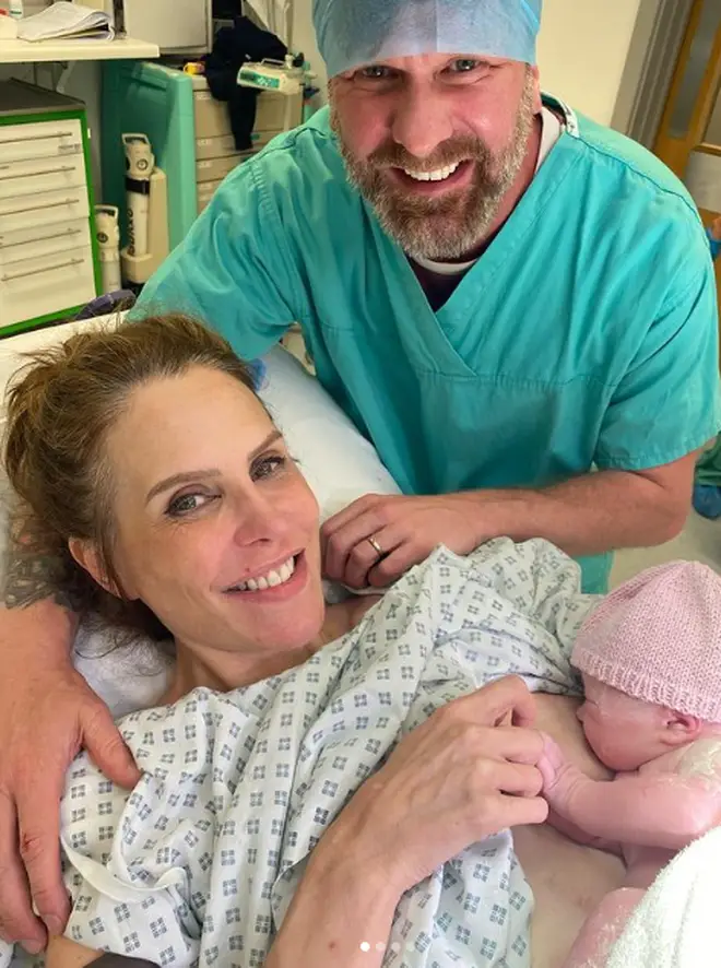 Emma Kenny with husband Pete and daughter Etta-Blue