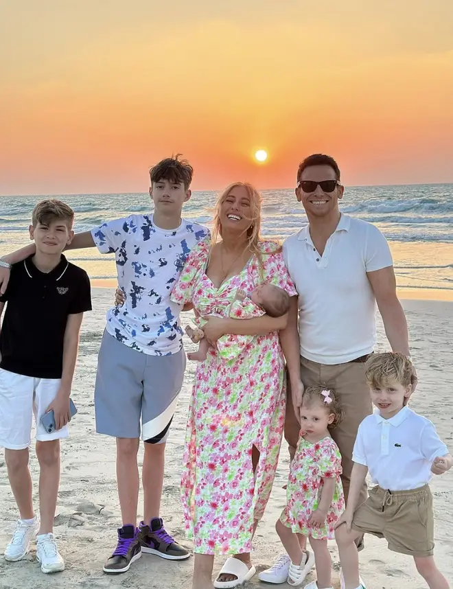 Stacey Solomon and Joe Swash on holiday with their kids