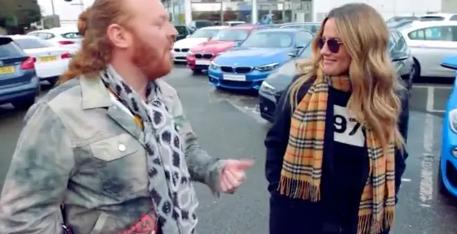 Keith Lemon asks Caroline Flack about her alleged relationship with Harry Styles