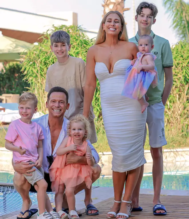 Stacey Solomon and Joe Swash with their children Zachary, Leighton, Rex, Rose and Belle