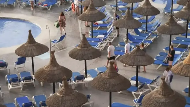 Some hotels have had to hire security to help manage the chaos around reserving sunbeds