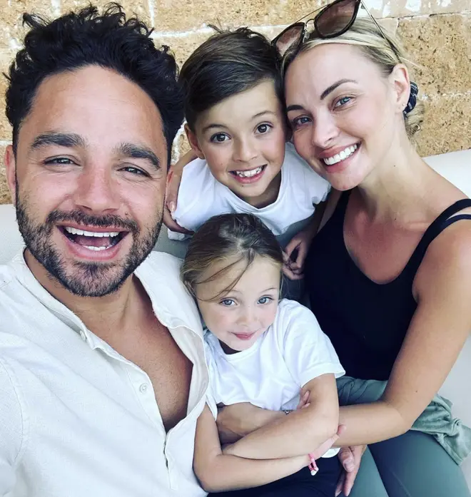 Adam Thomas shared a sweet picture of his family including his wife Caroline and their two children