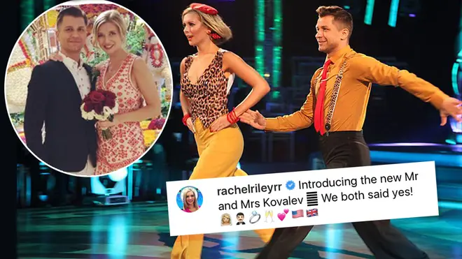 Rachel Riley and Pasha Kovalev have tied the knot in a secret ceremony in Las Vegas