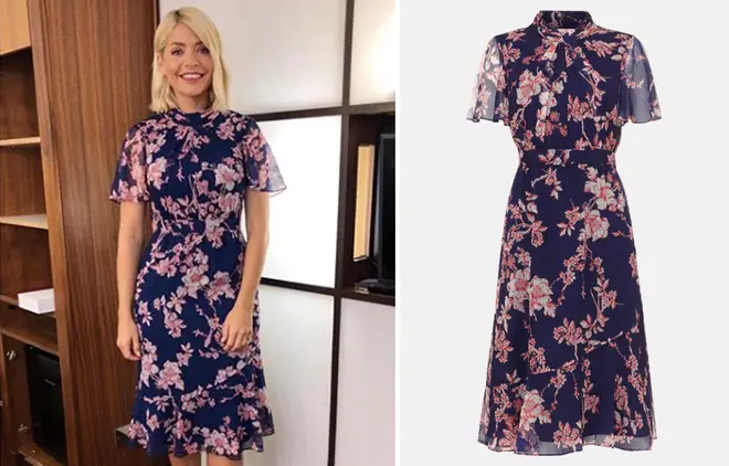 Holly went for a floral number