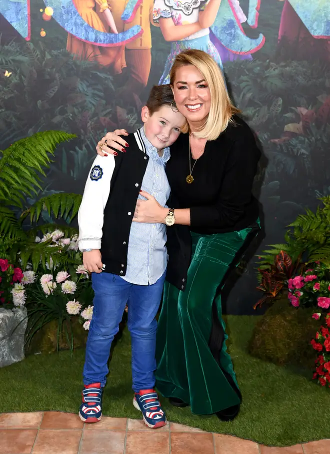 Claire Sweeney with her son Jackson