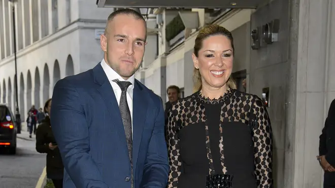 Claire Sweeney and her former fiancé Daniel Riley pictured in London, 2013