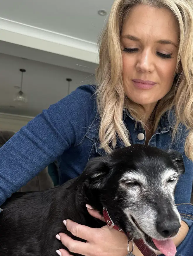 Charlotte Hawkins announced the death of her dog Bailey