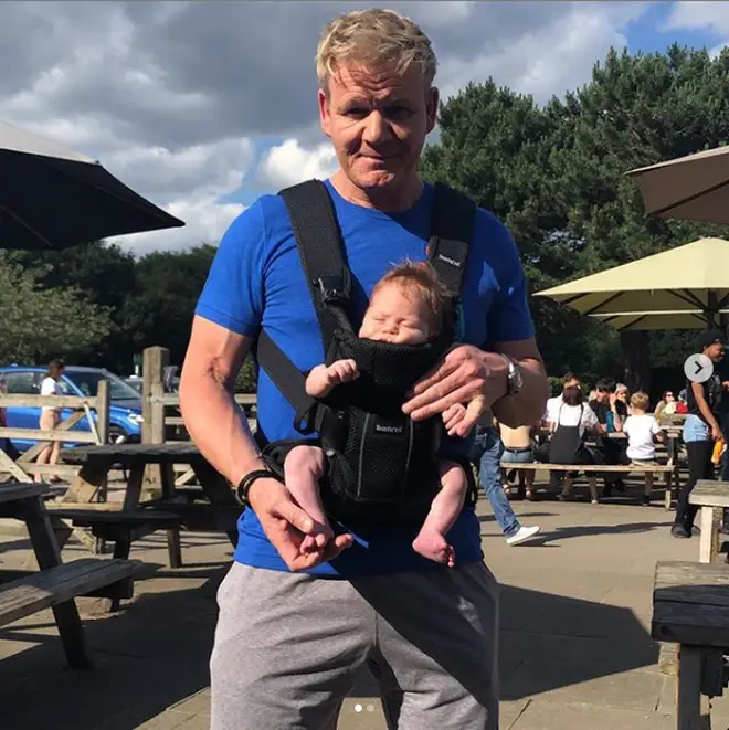 Gordon Ramsay proudly posed with baby son Oscar