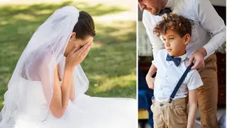 The bride was upset when she discovered her nephew was wearing white to her wedding [stock image]