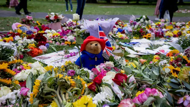 Paddington Bears were laid in tribute to Queen Elizabeth II