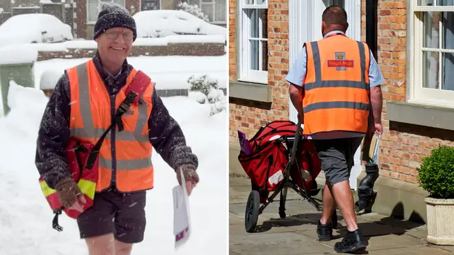 Many postmen and women wear shorts all year round.