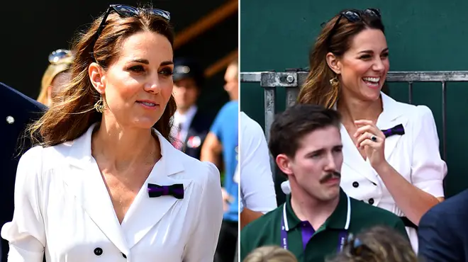Kate Middleton arrived at Wimbledon earlier today in a stunning white summer dress