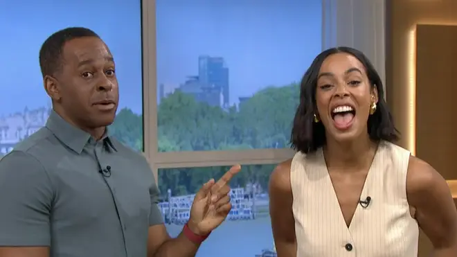 Andi Peters and Rochelle Humes laughed about the awkward dig on This Morning