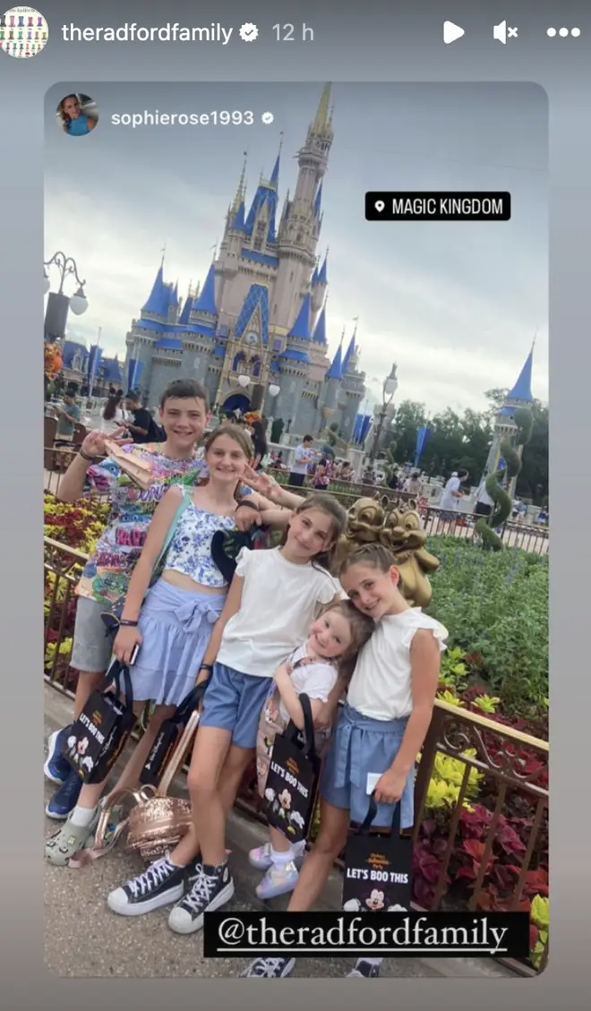 The Radford family posted pictures from their day out in Disney