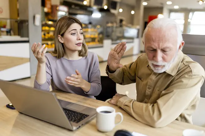 The father and daughter have been arguing about the wedding [stock image]