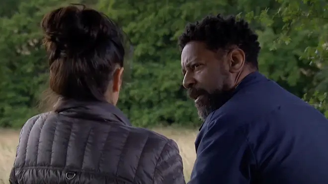 Charles confesses to Manpreet that he planted to stolen necklace on his father before his death