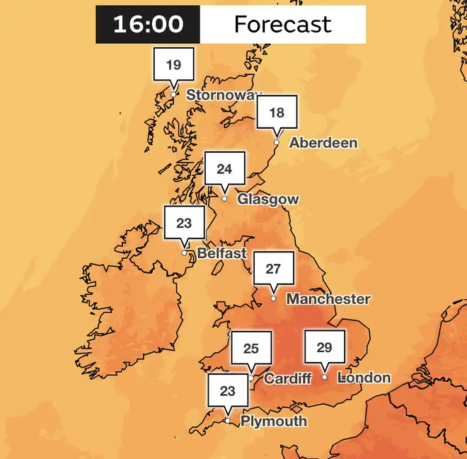 Temperatures are set to peak on Wednesday and Thursday this week