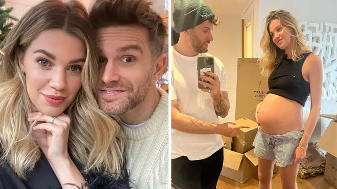 Who is Joel Dommett's wife and when is her due date?