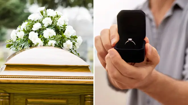 The man decided to propose at his girlfriend's mother's funeral