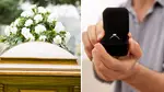 The man decided to propose at his girlfriend's mother's funeral