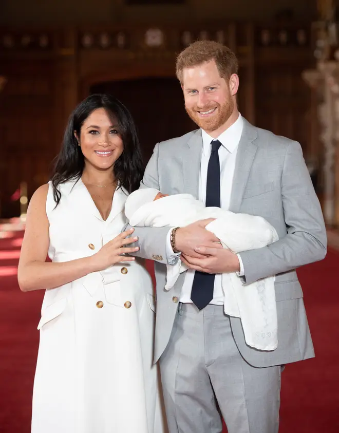 Meghan Markle wore a turquoise necklace as she introduced her son, Archie, to the world