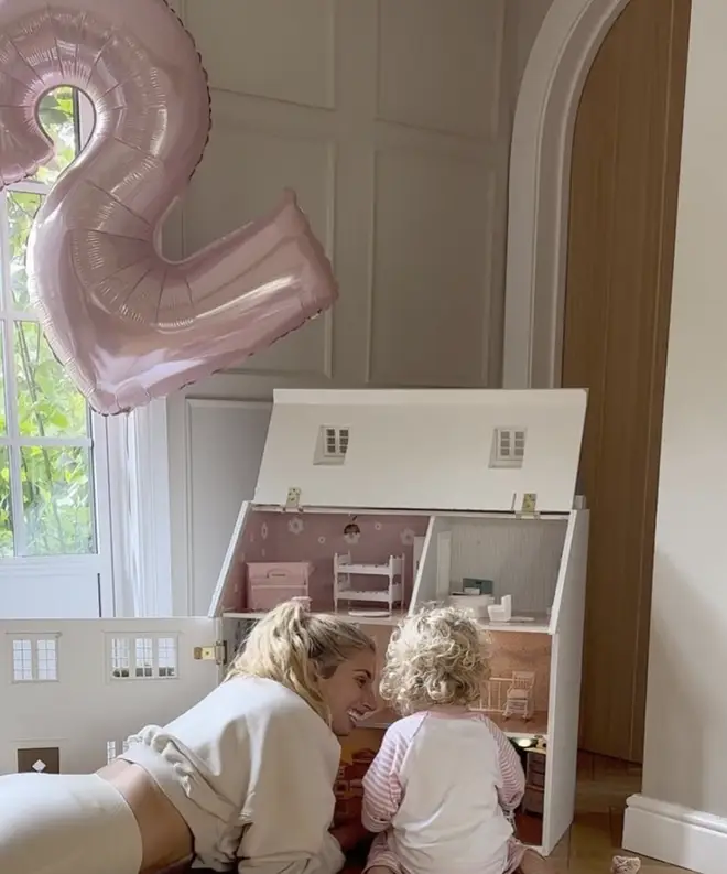 Stacey Solomon shared some sweet snaps of Rose playing with her dollhouse