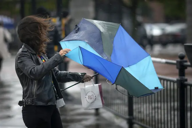 Amber weather warnings have been issued in parts of the UK