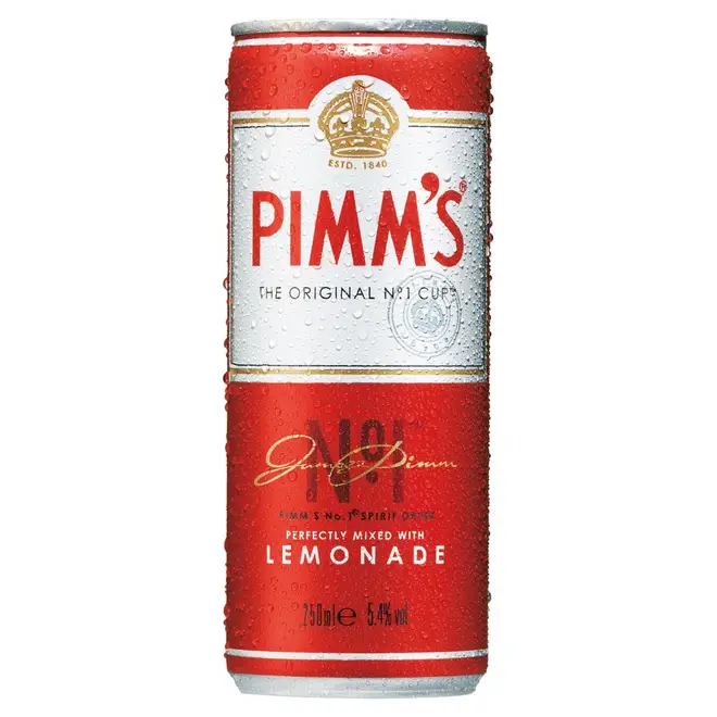 Pimm's The Original No.1 Cup and lemonade in a can