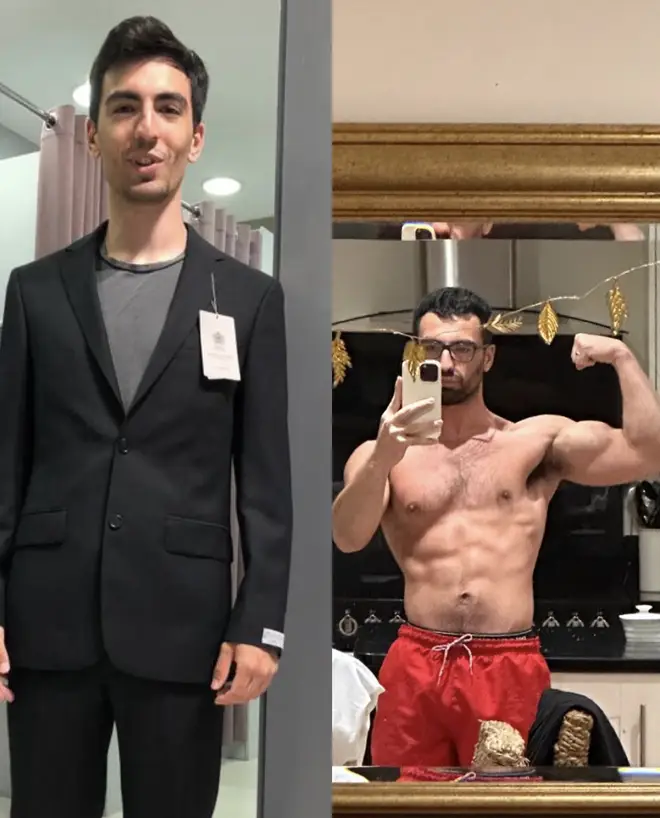 Married At First Sight star Thomas Kriaras shared a before and after picture of himself after undergoing a body transformation