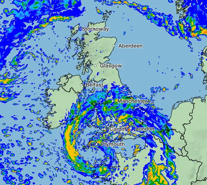 Met Office Storm Ciarán forecast: Thursday, 2nd November, 2:00AM