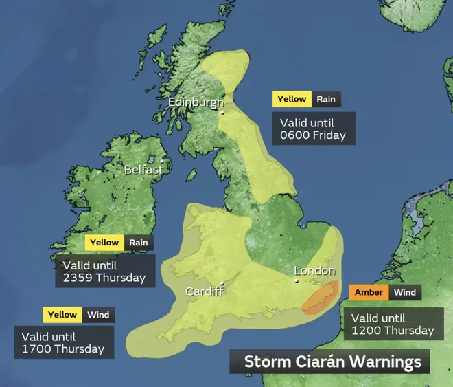 The Met Office have issued weather warnings for part of the UK this week