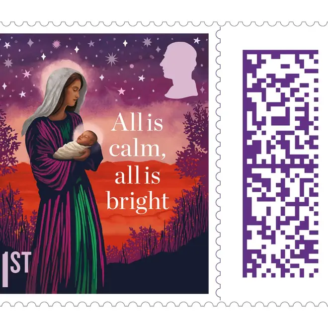 The Royal Mail stamps all feature lyrics to Christmas songs and feature the silhouette of King Charles III