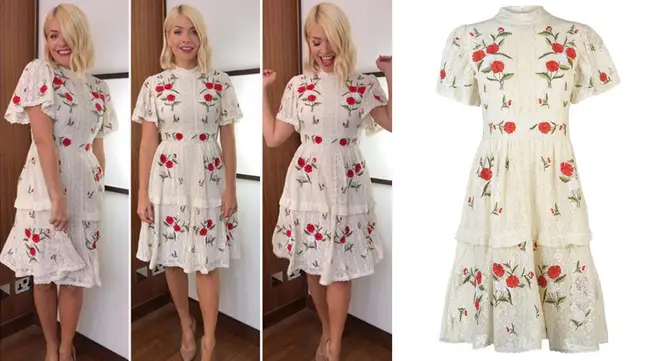 Holly looked stunning in this embroidered dress