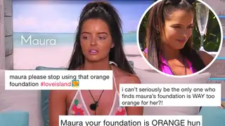 Maura's foundation doesn't match her body even after weeks in the Spanish sun