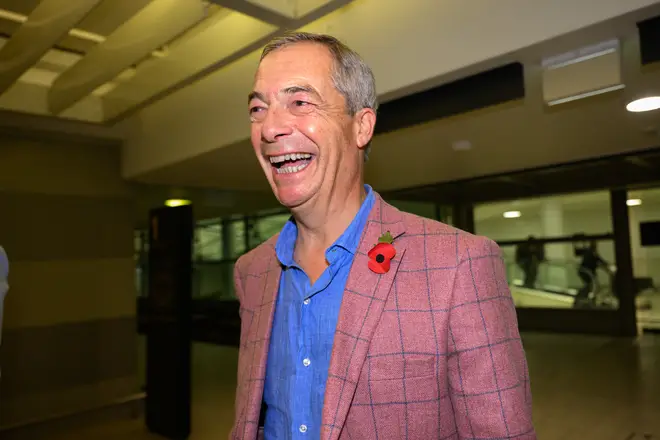 Nigel Farage was all smiles as he was pictured at Brisbane Airport ahead of I'm A Celebrity
