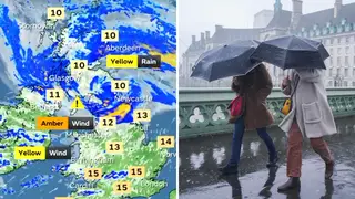 Storm Debi map: Where and when will storm hit UK?